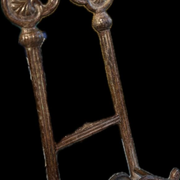 Antique Ornate Metal Display Easel - Picture 4 of 5